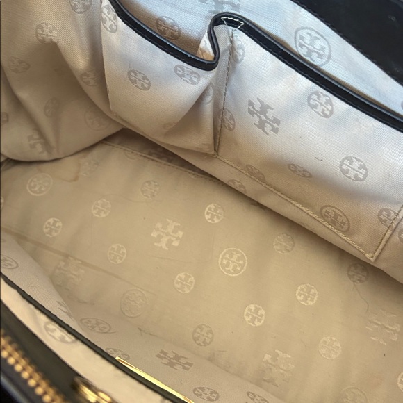 TORY BURCH Black Saffiano Leather Robinson Large Purse Tote Bag Shopper - Picture 7 of 9